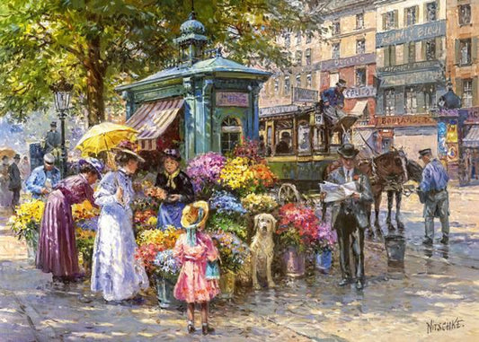 CherryPazzi - Blumenmarkt - 1000 Piece Jigsaw Puzzle