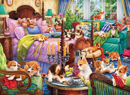 Anatolian - Doggies in the Bedroom - 1000 Piece Jigsaw Puzzle