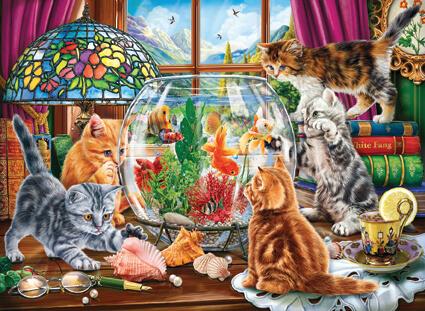 Anatolian - Kittens and Aquarium - 1000 Piece Jigsaw Puzzle