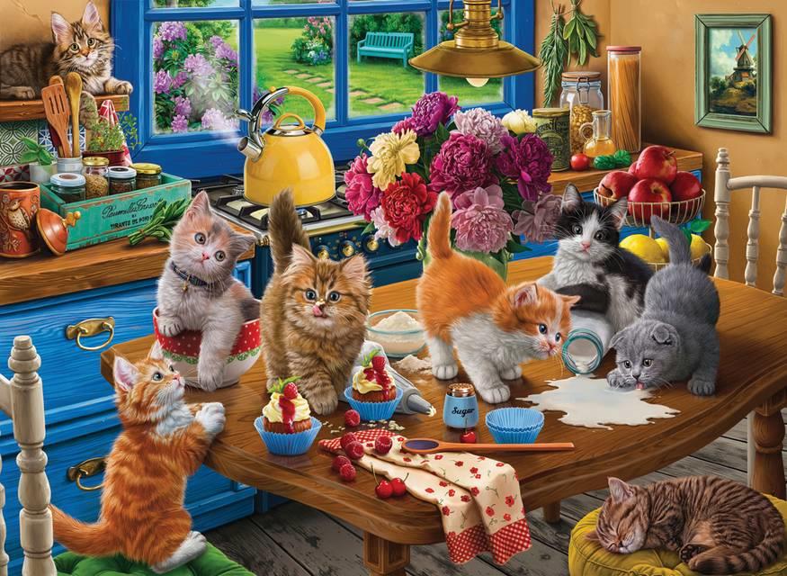 Anatolian - Kittens in the Kitchen - 1000 Piece Jigsaw Puzzle