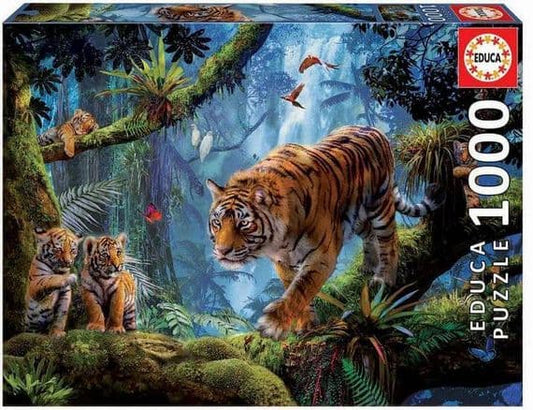 Educa - Tigers In The Tree - 1000 Piece Jigsaw Puzzle