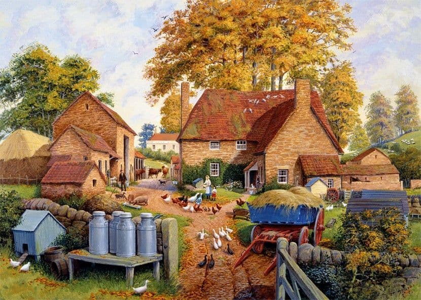 Falcon de Luxe - Autumn on the Farm - 1000 Piece Jigsaw Puzzle