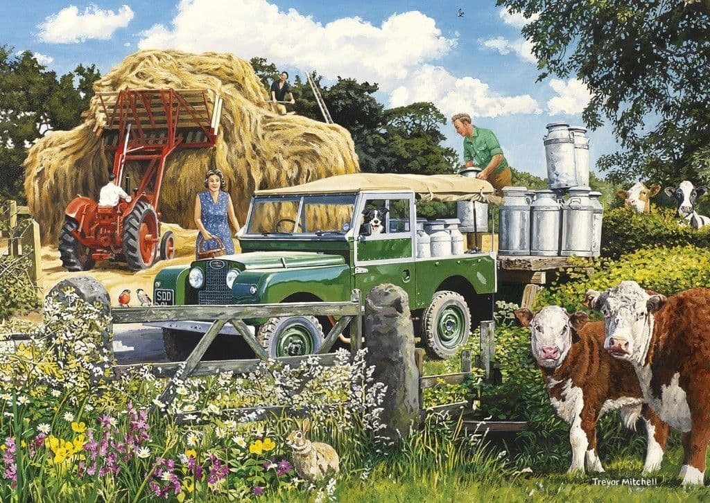 Gibsons The Farmer's shops Round 4 X 500 Pieces Jigsaw Puzzle: New