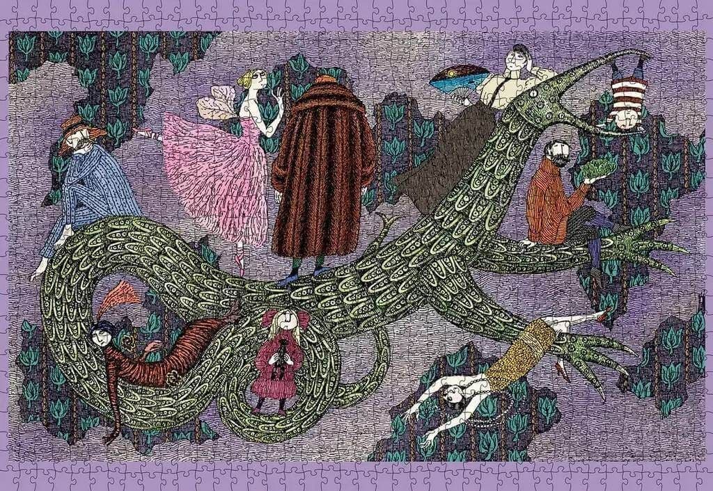 Pomegranate - Edward Gorey  Drop Curtain - 1000 Piece Jigsaw Puzzle