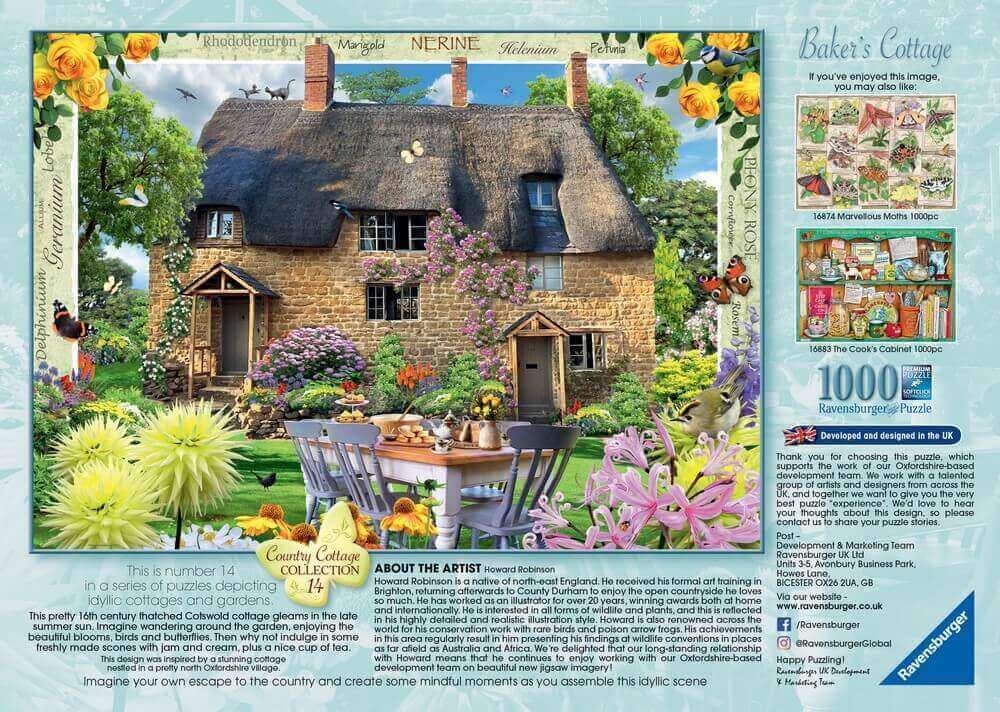 Ravensburger - Country Cottage - Baker's Cottage - 1000 Piece Jigsaw Puzzle