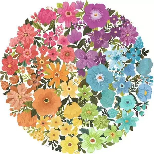 Ravensburger - Flowers Circular - 500 Piece Jigsaw Puzzle