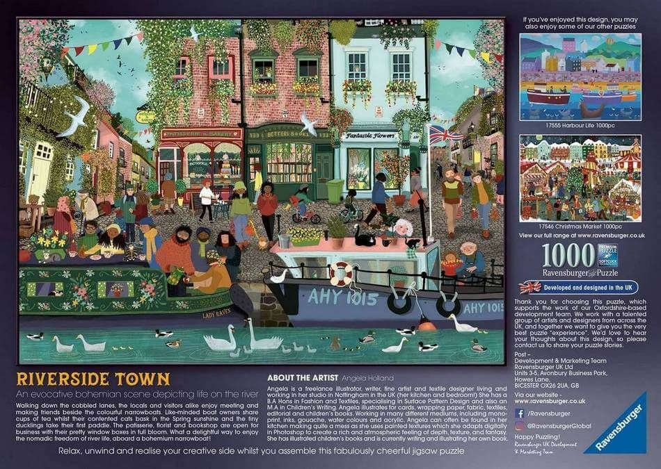 Ravensburger - Riverside Town - 1000 Piece Jigsaw Puzzle